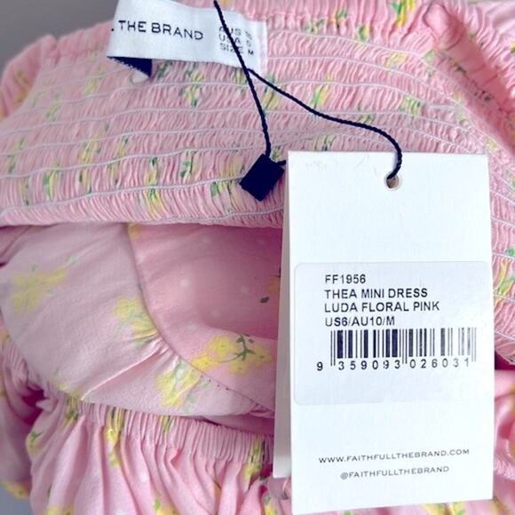 NWT! FAITHFUL THE BRAND Thea Mini Dress Size Medium/6 - Picture 7 of 8